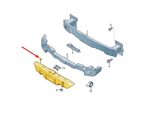 NEW AUDI A3 8V FRONT BUMPER REINFORCEMENT COVER 8V0807217A ORIGINAL