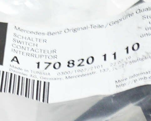 NEW MERCEDES BENZ SLK R170 VARIO ROOF OPEN SWITCH A1708201110 ORIGINAL