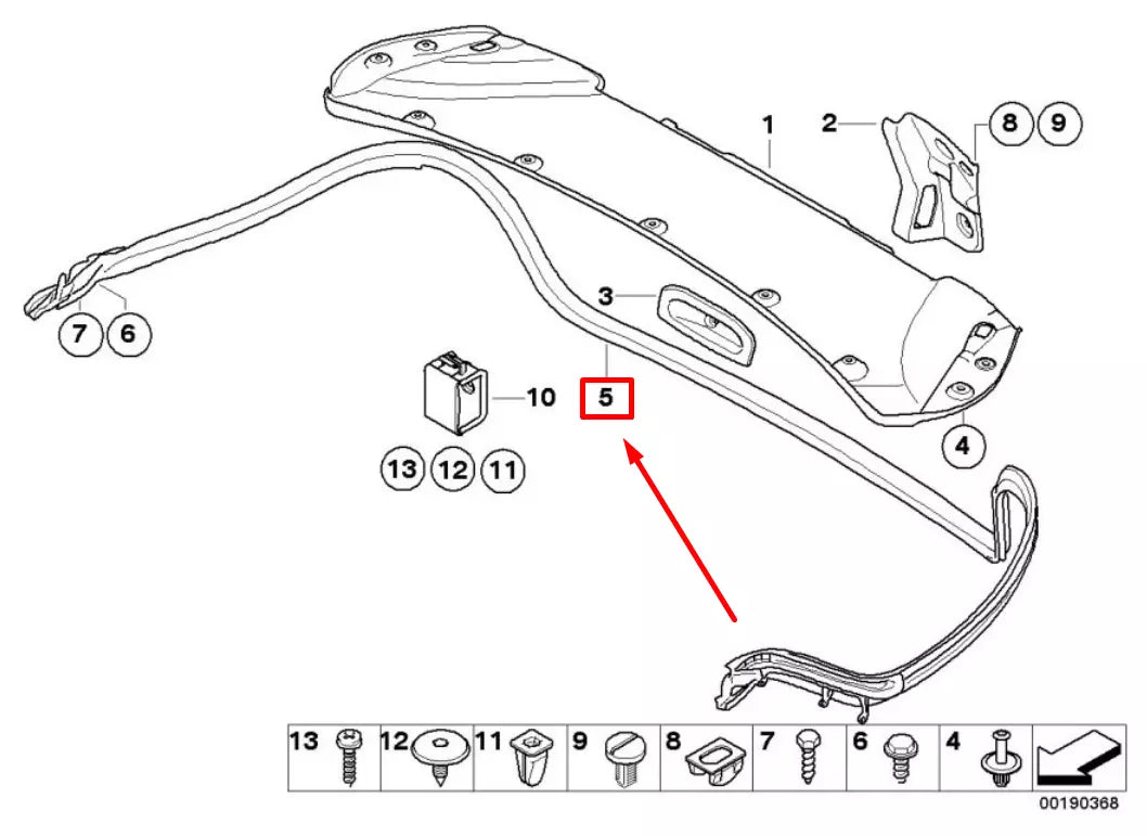 NEW BMW 3 CABRIO E93 TRUNK LID SEAL 7193576 51767193576 ORIGINAL