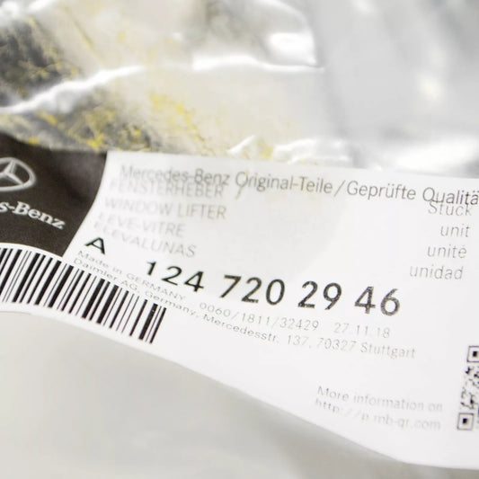 NEW MB E W124 FRONT LEFT DOOR WINDOW GLASS REGULATOR A1247202946 ORIGINAL