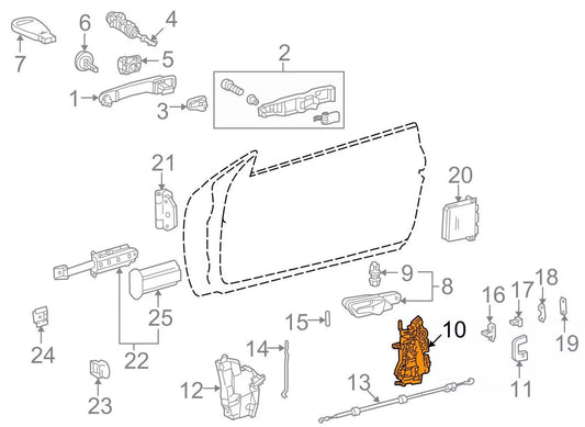 NEW MERCEDES-BENZ CLK C208 FRONT LEFT DOOR LOCK A2087200135