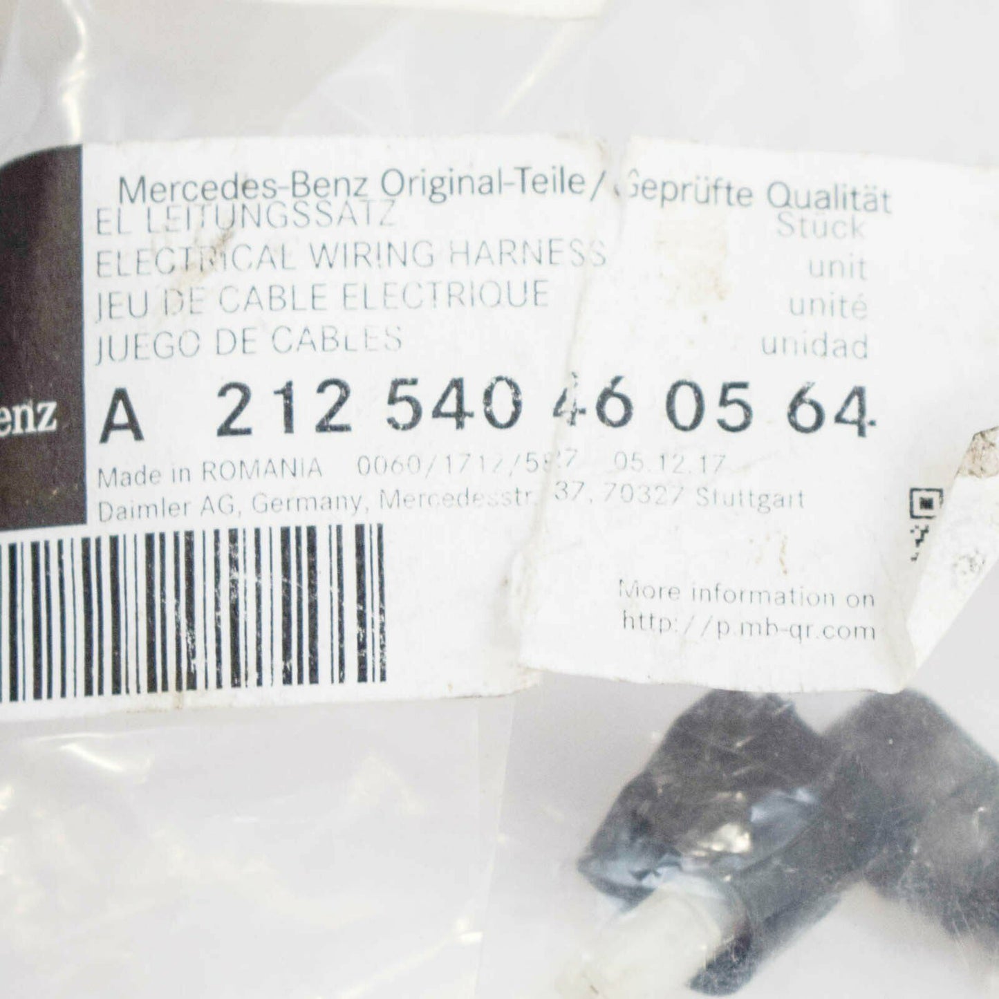 NEW MB E W212 FRONT RIGHT SHOCK ABSORBER BRAKE PAD SENSOR A212540460564 ORIGINAL