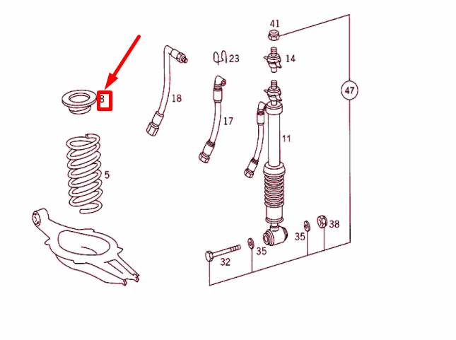 NEW MERCEDES-BENZ S W140 REAR COIL SPRING SEAT RUBBER SHIM A1403250484 ORIGINAL