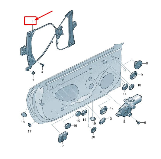 NEW AUDI A5 SPORTBACK F5 FRONT RIGHT DOOR WINDOW REGULATOR 8W6837462D ORIGINAL