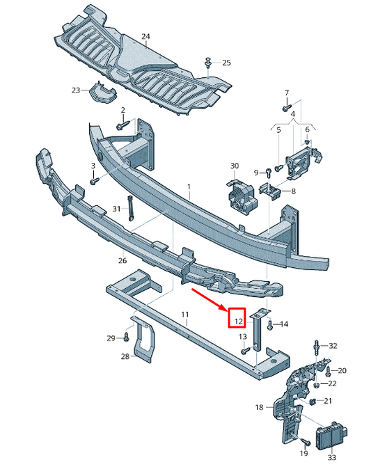 NEW AUDI A8 4N FRONT LEFT BUMPER COVER BRACE 4N0807351A ORIGINAL