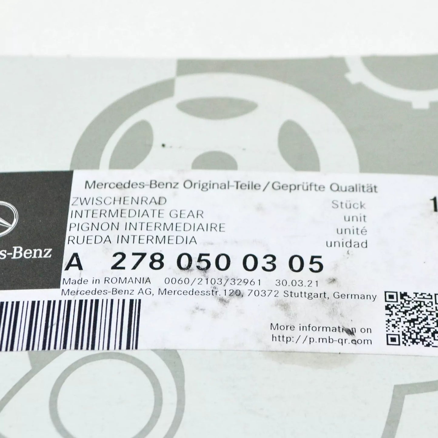 NEW MERCEDES-BENZ GLE W166 ENGINE TIMING IDLER GEAR SPROCKET A2780500305