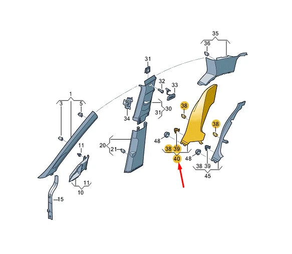 NEW VW GOLF MK7 REAR RIGHT WHEEL HOUSING TRIM 5G6867766E82V ORIGINAL