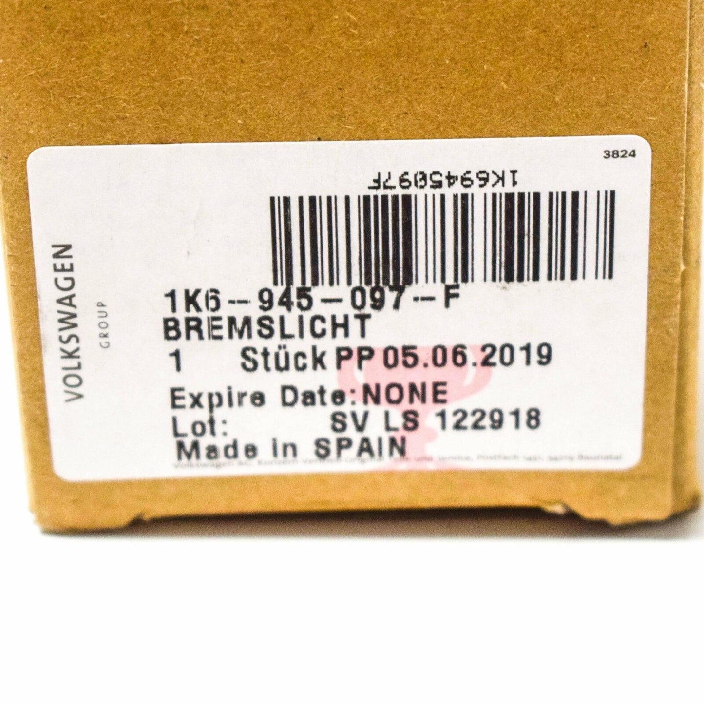 NEW VOLKSWAGEN GOLF MK5 THIRD STOP LIGHT 1K6945097F 2006 ORIGINAL