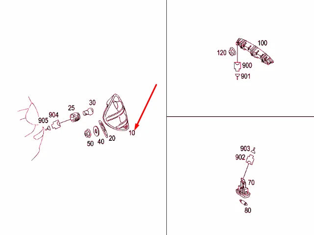 NEW MERCEDES-BENZ SLK R171 REAR RIGHT TAIL LAMP A1718200264 ORIGINAL