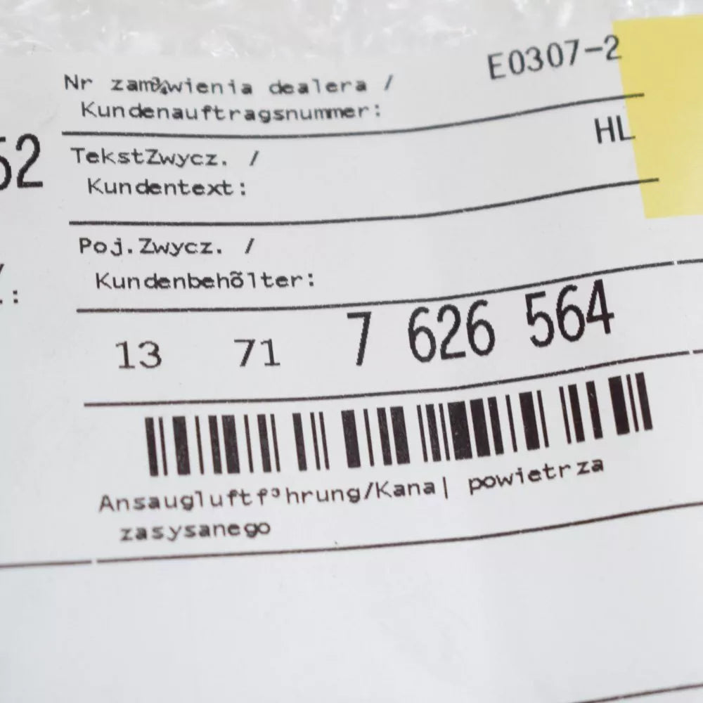 NEW BMW X1 F48 AIR INTAKE DUCT 13717626564 7626564 ORIGINAL