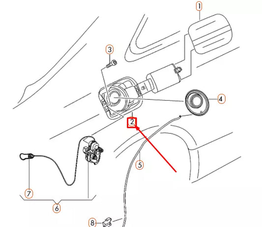 NEW AUDI A5 8T3 FUEL FILLER FLAP INSERT 8T8809906D ORIGINAL