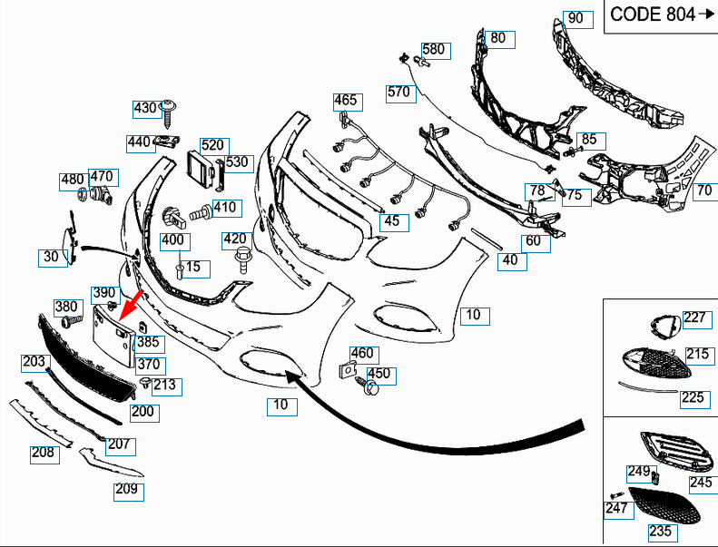 NEW MERCEDES-BENZ E-CLASS W212 FRONT LICENSE PLATE HOLDER A2128850181 ORIGINAL
