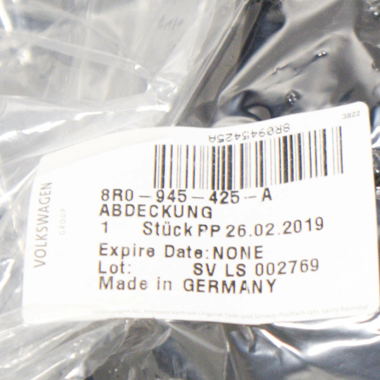 NEW AUDI Q5 8R REAR LEFT TAIL LIGHT COVER CAP 8R0945425A ORIGINAL