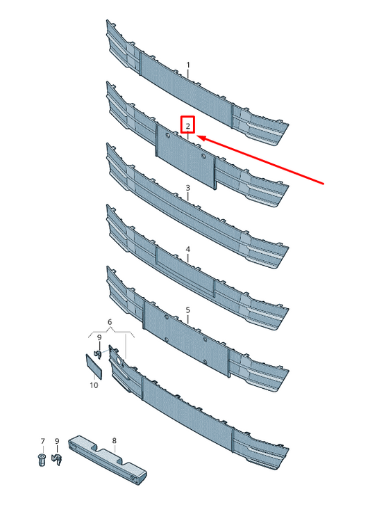 new audi a8 4n front license plate bracket 4n0807285a rn4 4n0807285arn4 original