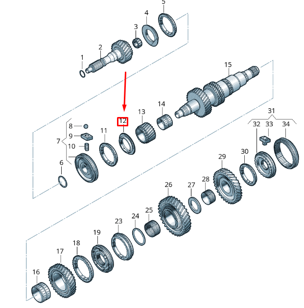 NEW VOLKSWAGEN CRAFTER 2F MK1 6TH GEAR CLUTCH BODY 0B7311355 ORIGINAL