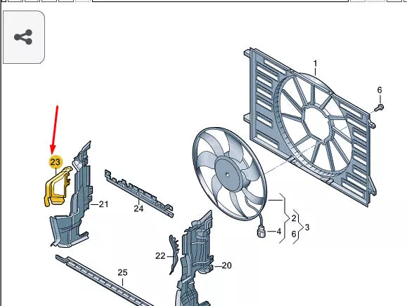 NEW AUDI A4 AVANT AVANT B9 RADIATOR RIGHT AIR DUCT 8W0121674B ORIGINAL