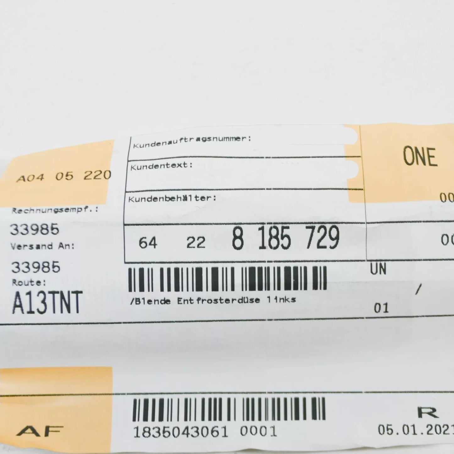 NEW BMW 3 COMPACT E36 LEFT DEFROSTER NOZZLE COVERING 64228185729 ORIGINAL