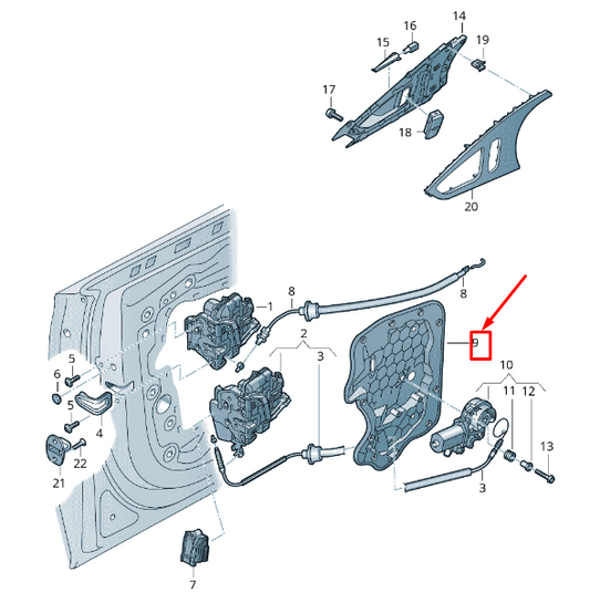 NEW AUDI A7 SPORTBACK 4G REAR RIGHT DOOR INNER PANEL COVER 4G8839096 ORIGINAL