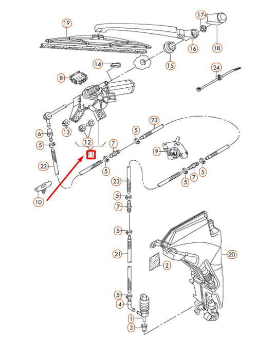 NEW AUDI A4 AVANT B8 REAR WINDOW WIPER MOTOR 4F9955711E ORIGINAL