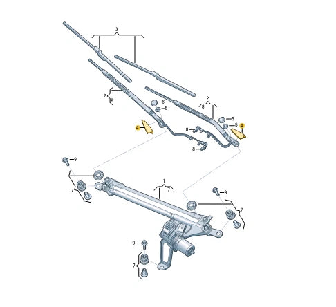 NEW AUDI E-TRON SPORTBACK FRONT WINDOW WIPER LEFT COVER LHD 4KL9557371P9