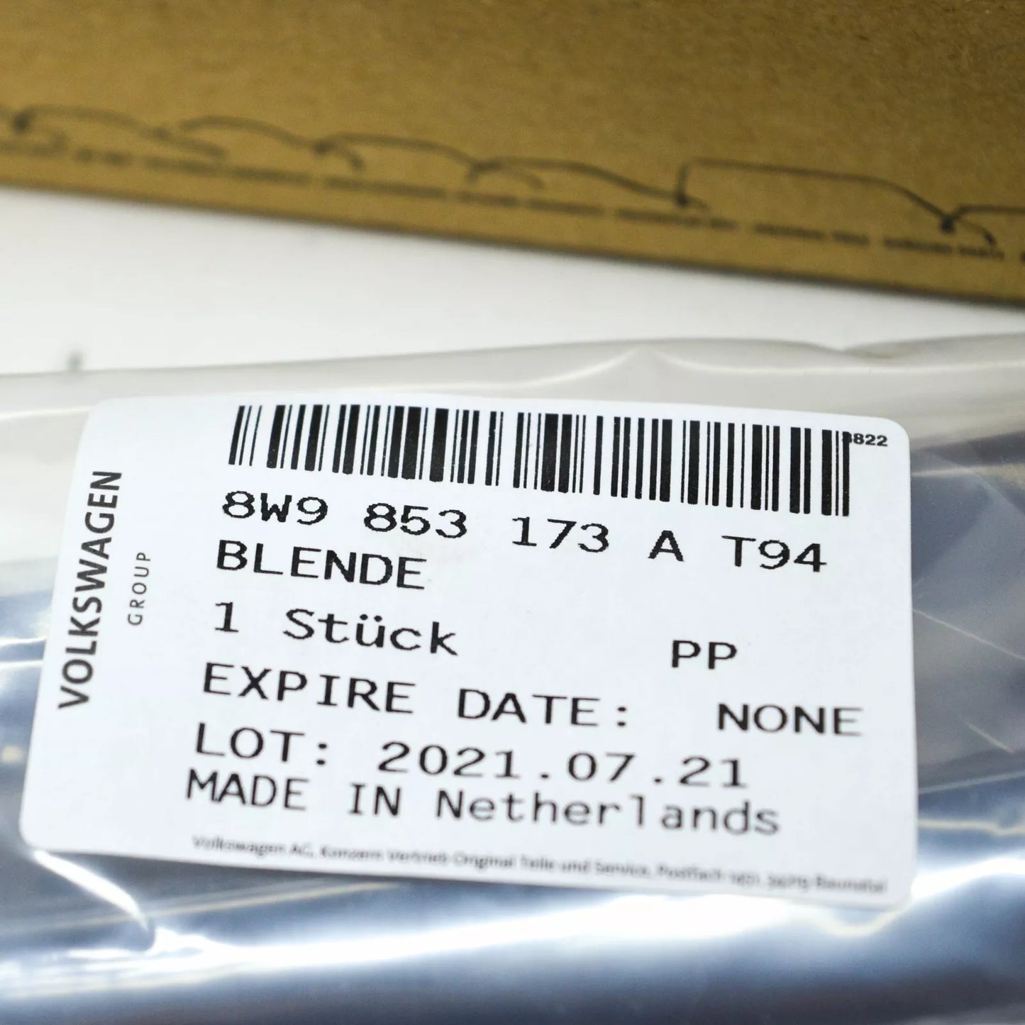 NEW AUDI RS4 AVANT B9 FRONT LEFT FENDER HIGH GLOSS TRIM 8W9853173AT94