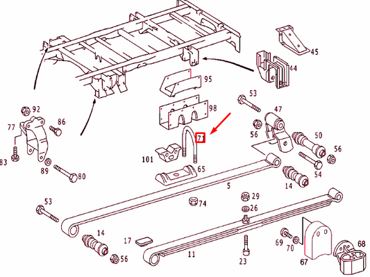 new mercedes-benz sprinter 903 rear suspension spring u-bolt a9063251347