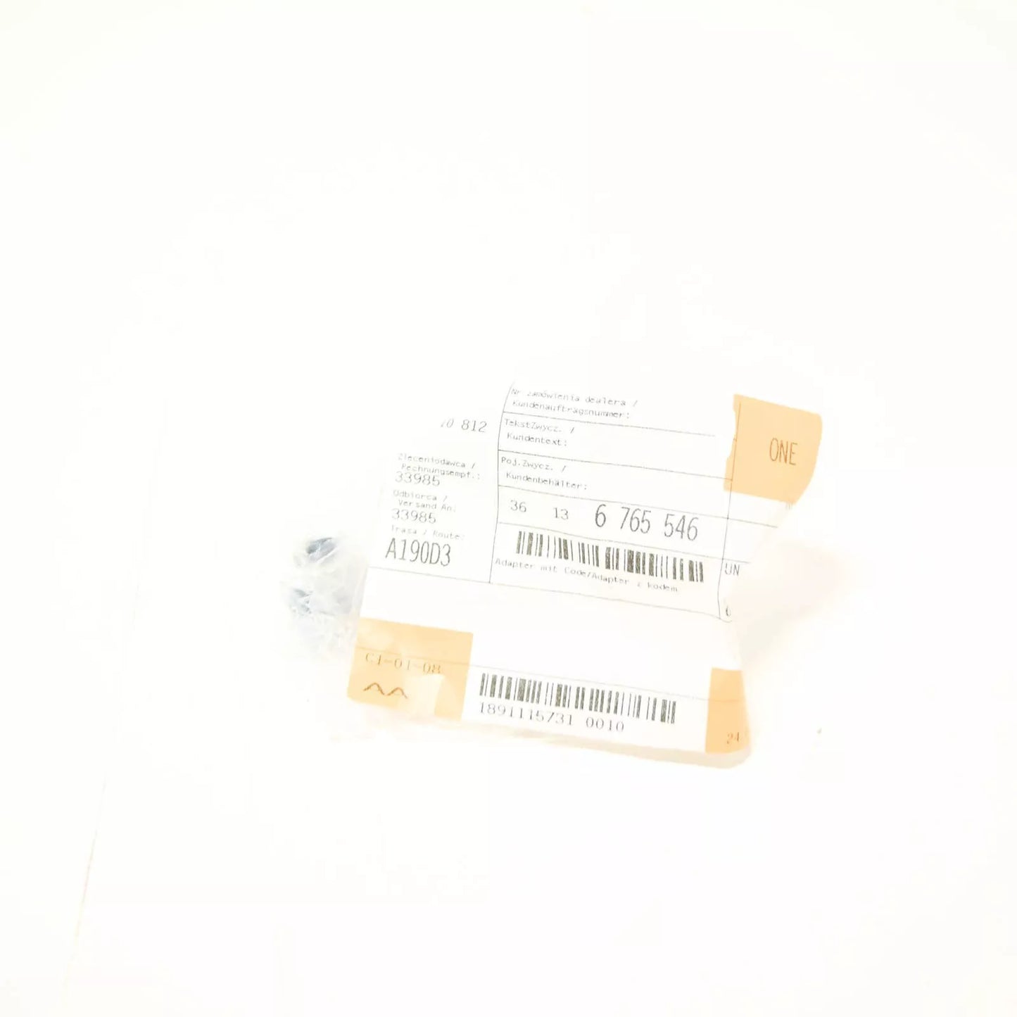 NEW BMW 1 F20 WHEEL BOLT LOCK ADAPTER WITH CODE 33/SW17MM 36136765546 ORIGINAL