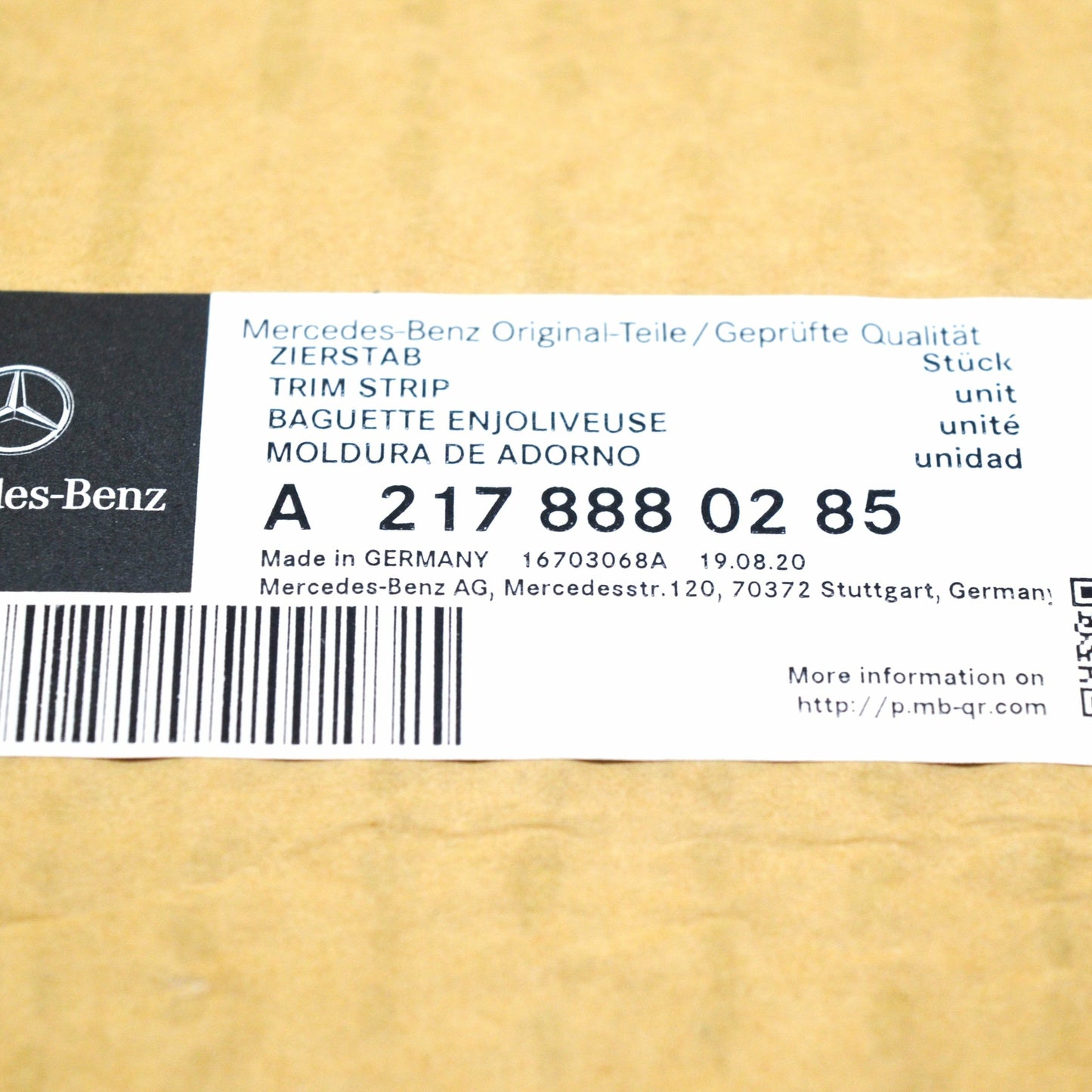 new mb s c217 front radiator grille right decorative strip a2178880285 original