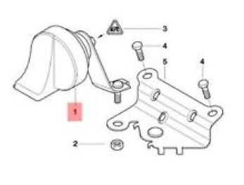 new bmw 3 e46 high tone horn signal 61338379712 8379712 original