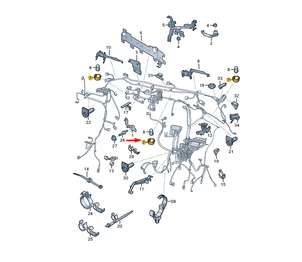 new vw transporter t6 earth line battery anti-twist device 1j0971260e original