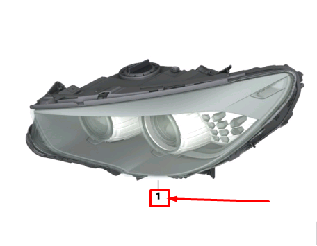 new bmw 5 gran turismo f07 left ahl-xenon headlight lhd 63127262723 original