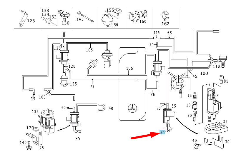 NEW MERCEDES-BENZ SPRINTER W903 VACUUM HOSE CONNECTOR A6010780245 ORIGINAL