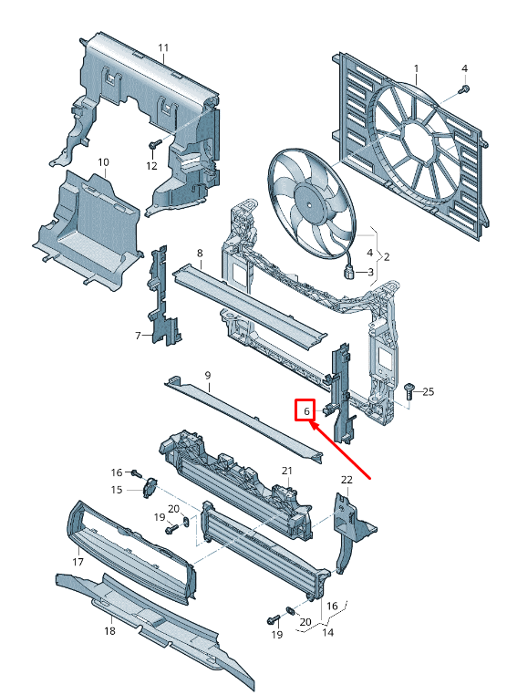 NEW AUDI E-TRON GE LEFT RADIATOR AIR GUIDE 4KE121283B ORIGINAL