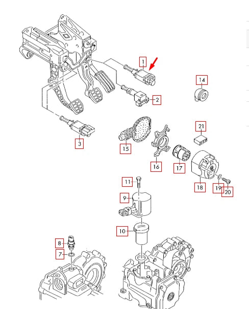 NEW VW TRANSPORTER V BUS T5 BRAKE SWITCH LIGHT 1C0945511A RDW ORIGINAL