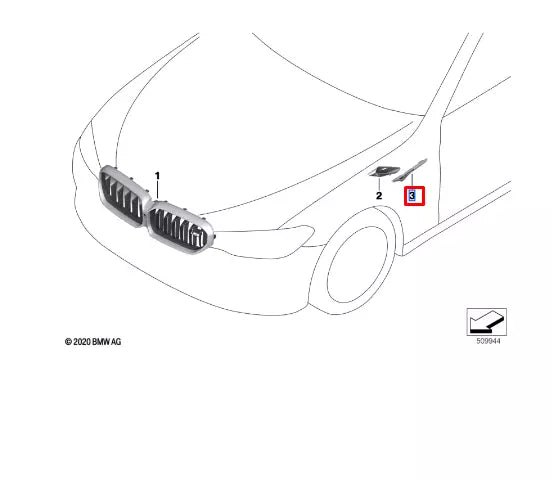 NEW BMW M5 F90 FRONT RIGHT AIR DUCT SIDEWALL TRIM 51138082384 ORIGINAL