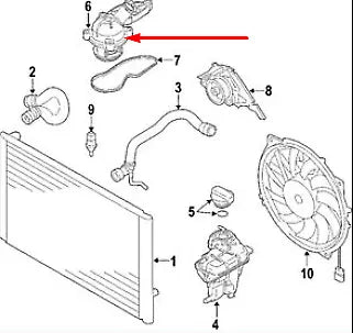 NEW AUDI A6 C7 COOLANT THERMOSTAT 06E121111G 3.0 TFSI