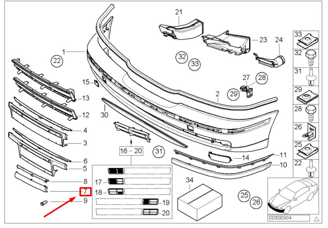 NEW BMW 5 E39 FRONT LICENSE PLATE FILLER TRIM 51118174850 8174850 ORIGINAL