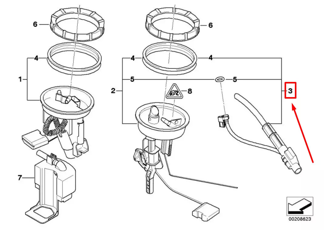 NEW BMW 3 CABRIO E46 FUEL TRANSFER PUMP 16142282208 2282208 ORIGINAL