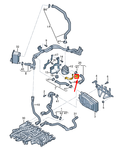 new audi e-tron gt engine water pump clamp 9j1965544 original