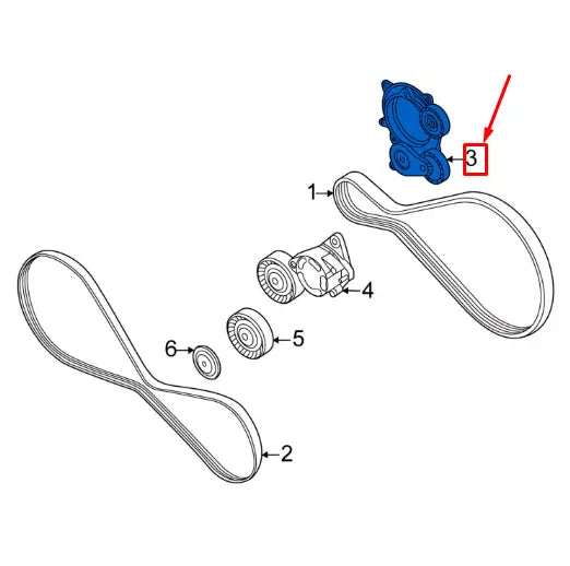 NEW AUDI Q8 4M SERPENTINE BELT TENSIONER DAMPER 057903133AJ ORIGINAL