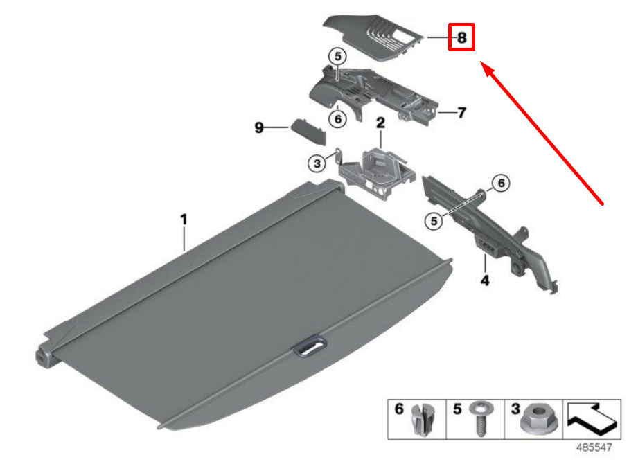 new bmw x3 g01, f97 left seat belt outlet cover 7450971 51477450971 e original