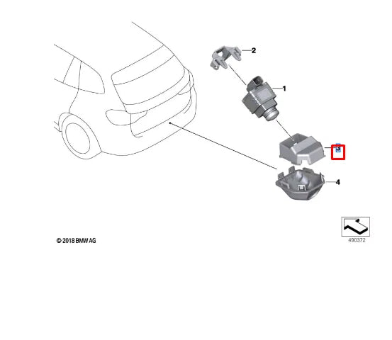 NEW BMW X3 G01 M F97 REAR VIEW CAMERA HOLDER 51127216065 ORIGINAL