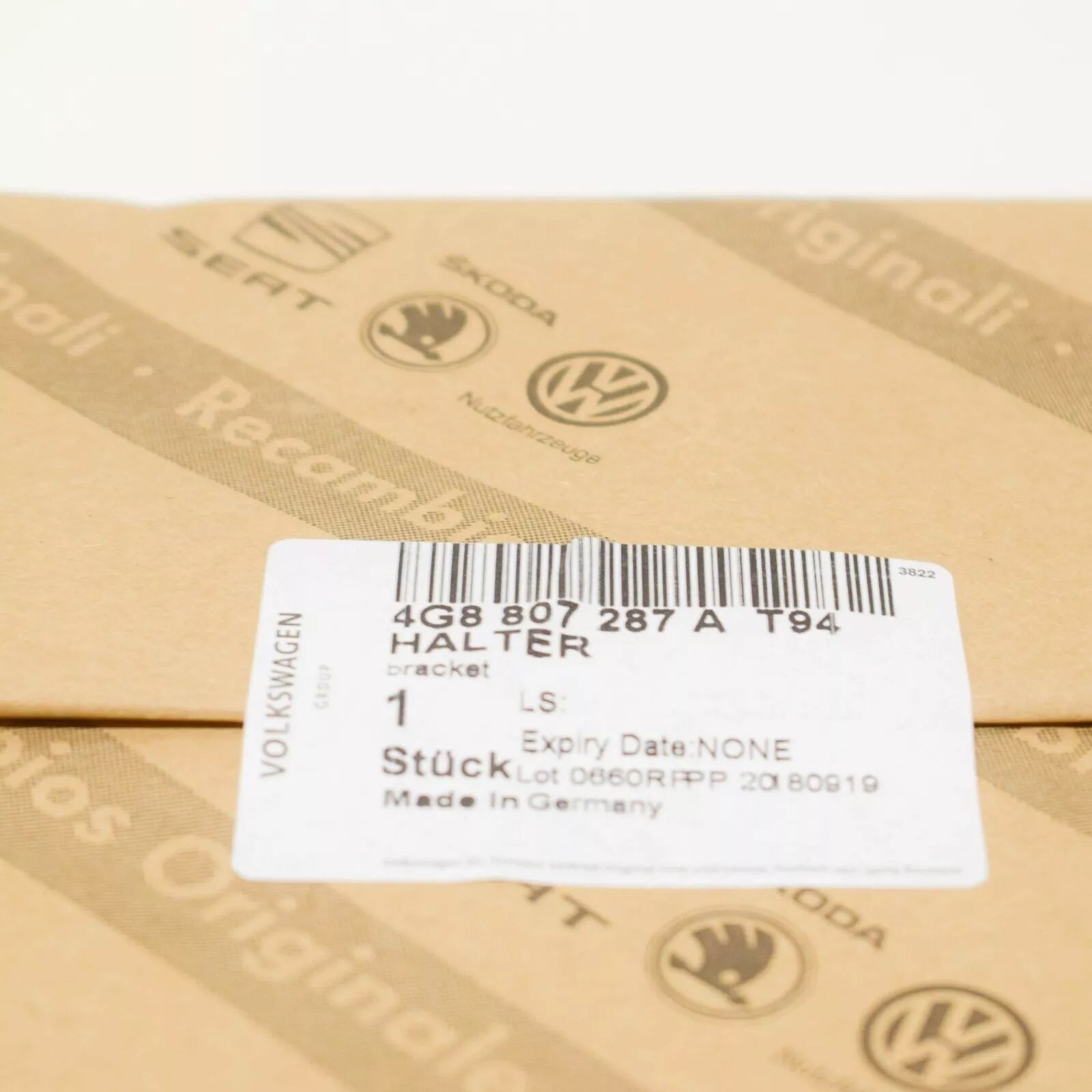 AUDI A7 11-14 FRONT GLOSS BLACK GRILL NUMBER PLATE FILLER DELETE 4G8807287A T94