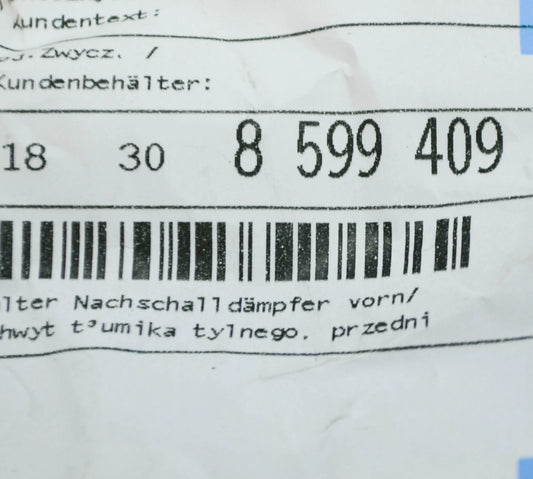 NEW BMW 3 G20 REAR EXHAUST SILENCER FRONT BRACKET 18308599409 ORIGINAL