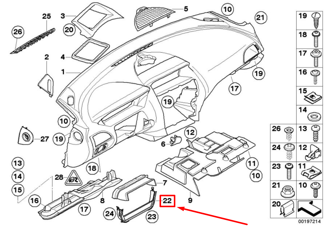 new bmw 6 cabrio e64 steering column cover 51457125312 7125312 original