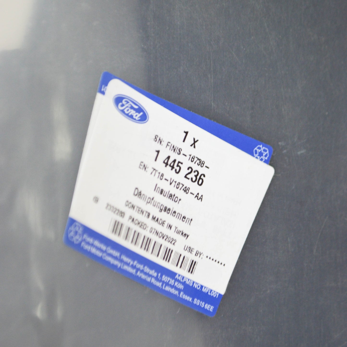 new ford transit connect mk1 front hood insulation panel 1445236 original