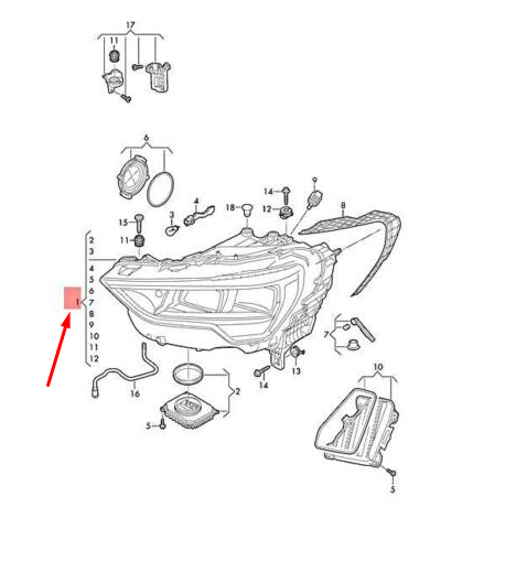 new audi q3 f3 front left headlight rhd 83a941773a original