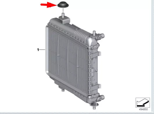 NEW BMW 3 G20 EXTERNAL RADIATOR RUBBER ELEMENT 17118694657 ORIGINAL