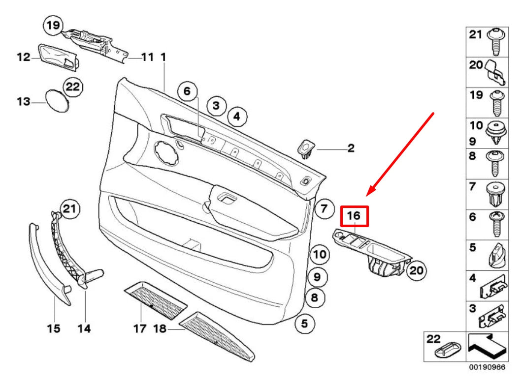 NEW BMW X5 E70 FRONT LEFT DOOR SWITCH MODULE TRIM 6975795 51416975795 ORIGINAL