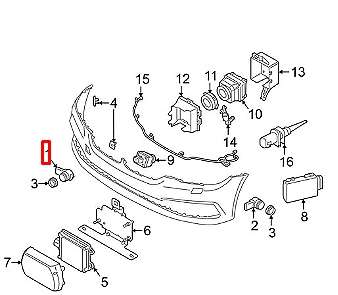 new bmw 7 g11 g12 front bumper pdc parking sensor 66209274429 9274429 original